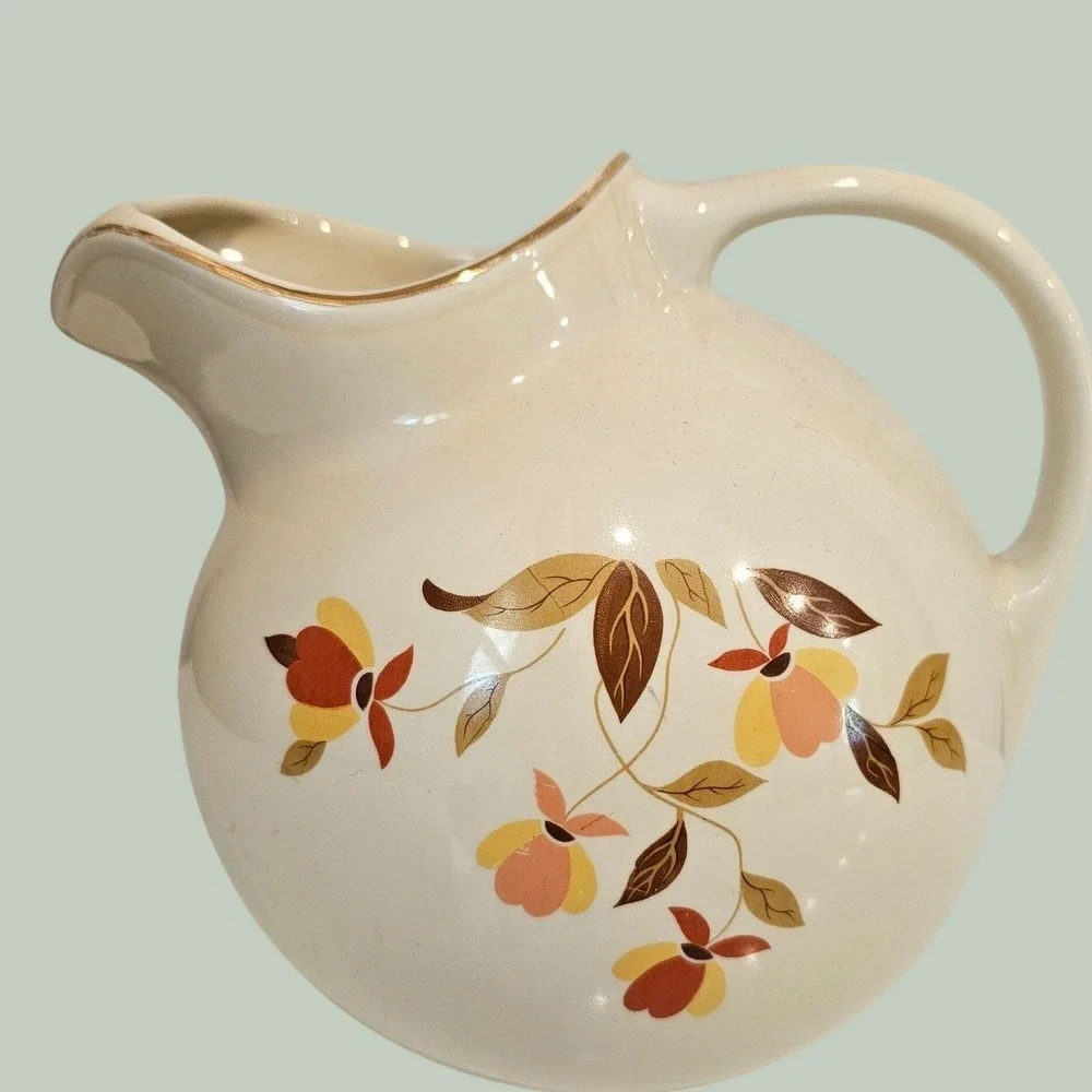 Hall's Superior Autumn Leaf Pitcher Jewel Tea Mary Dunbar Vintage Ceramic MCM
